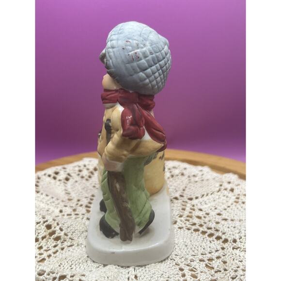 1979 Jasco Hand Painted Porcelain Tiny Tim God Bless Us Everyone Candle Holder - Picture 2 of 4